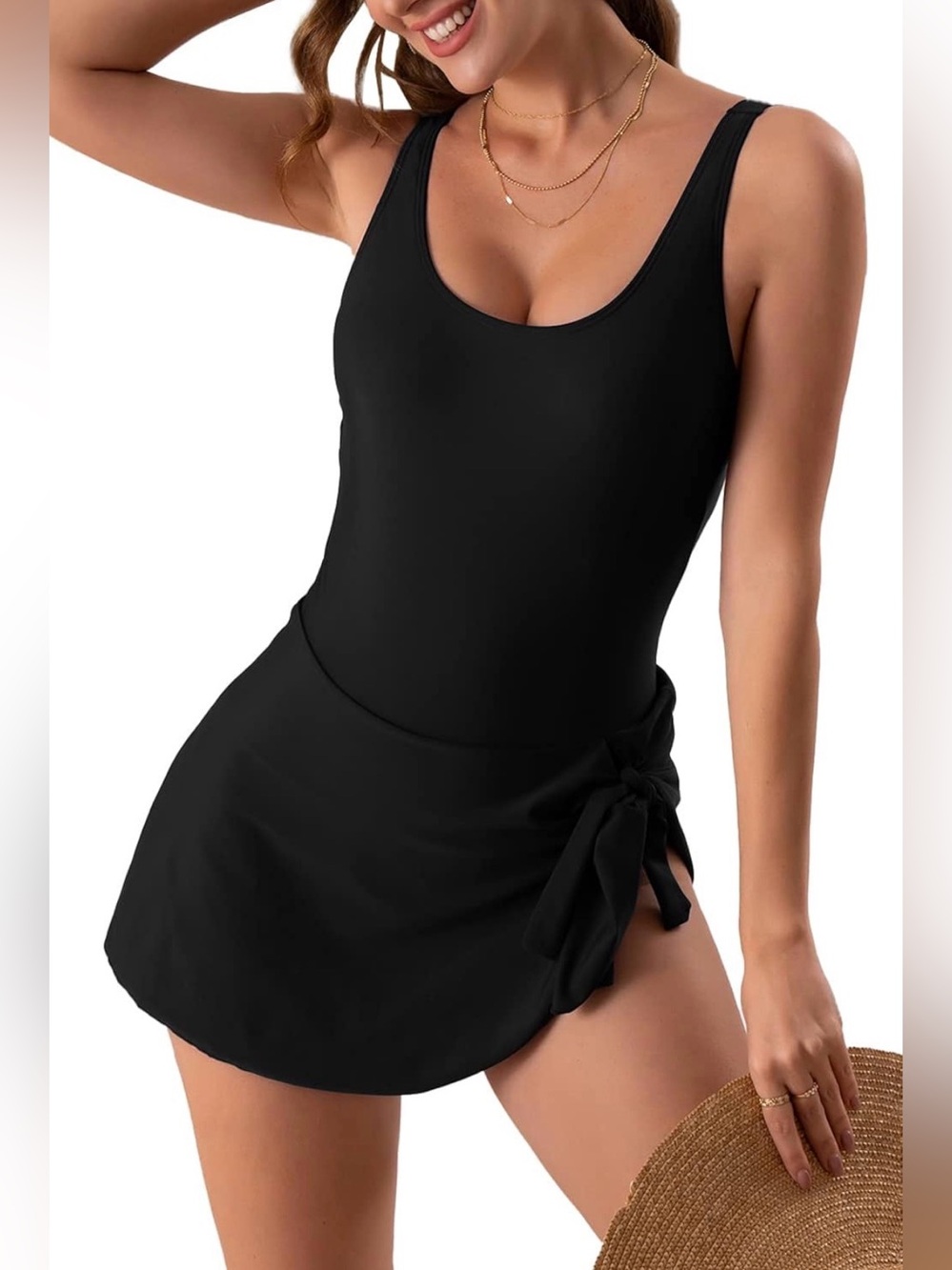 0156: Eomenie Women's One Piece Swimdress Tummy Control Swimsuits